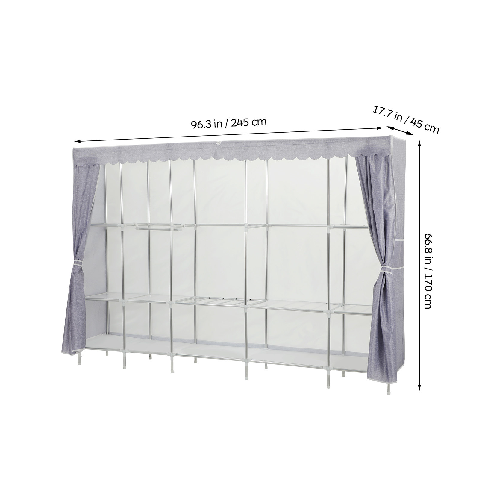 Clothes Rack With Cover Bedroo - Wardrobe Closet Portable Fabric Cover review and price