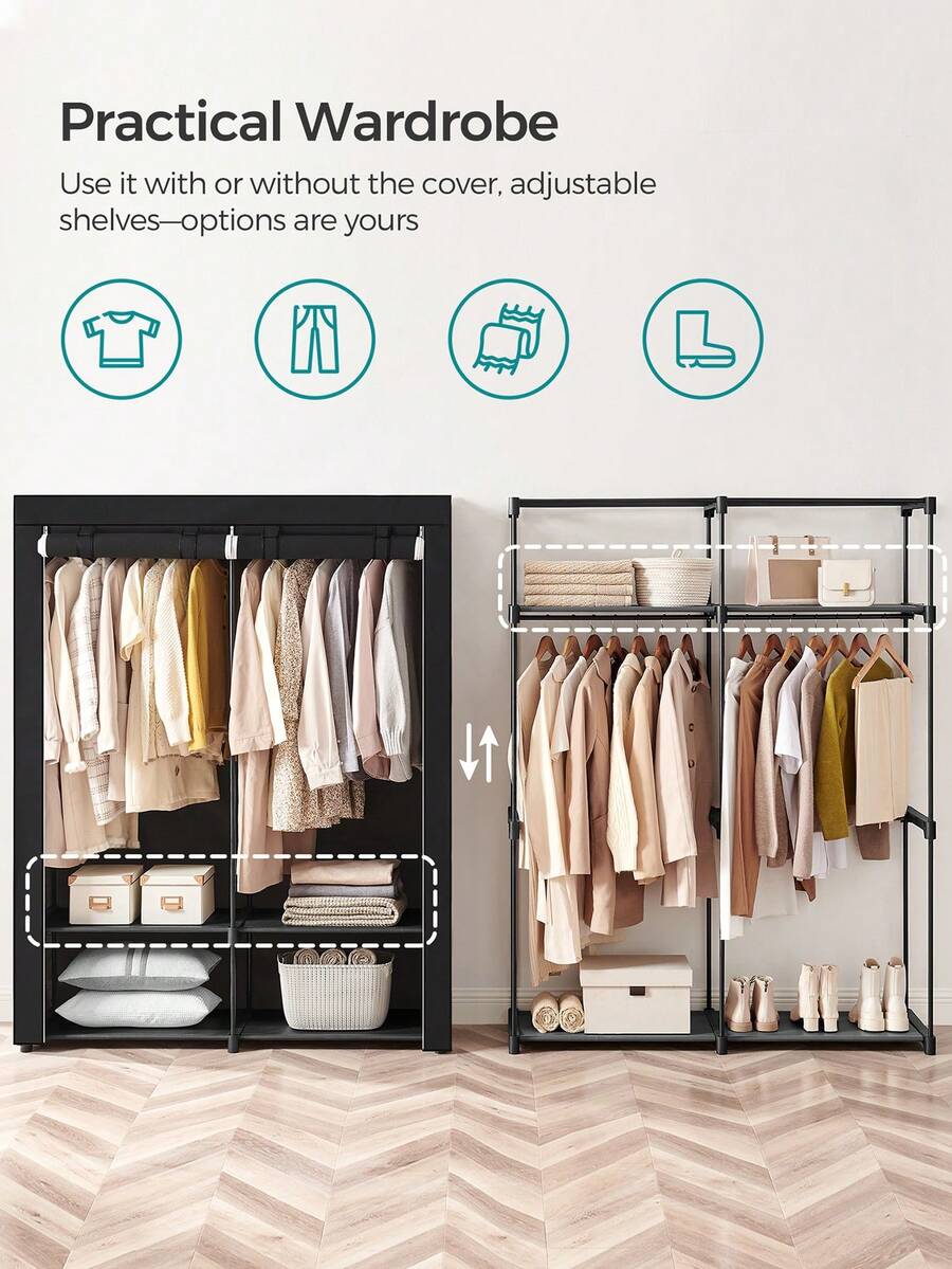 Closet Wardrobe, Portable Clos - Wardrobe Closet Portable Fabric Cover review and price