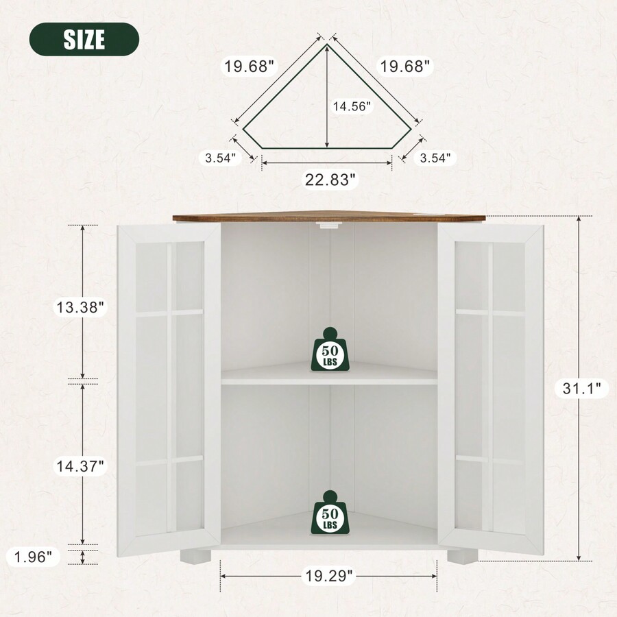 Farmhouse Cabinet With LED Lig - Storage review and price