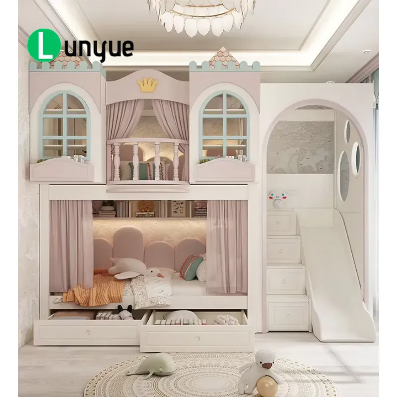 Custom Princess House Bunk Bed - Bunk Bed With Stairs And Slide review and price