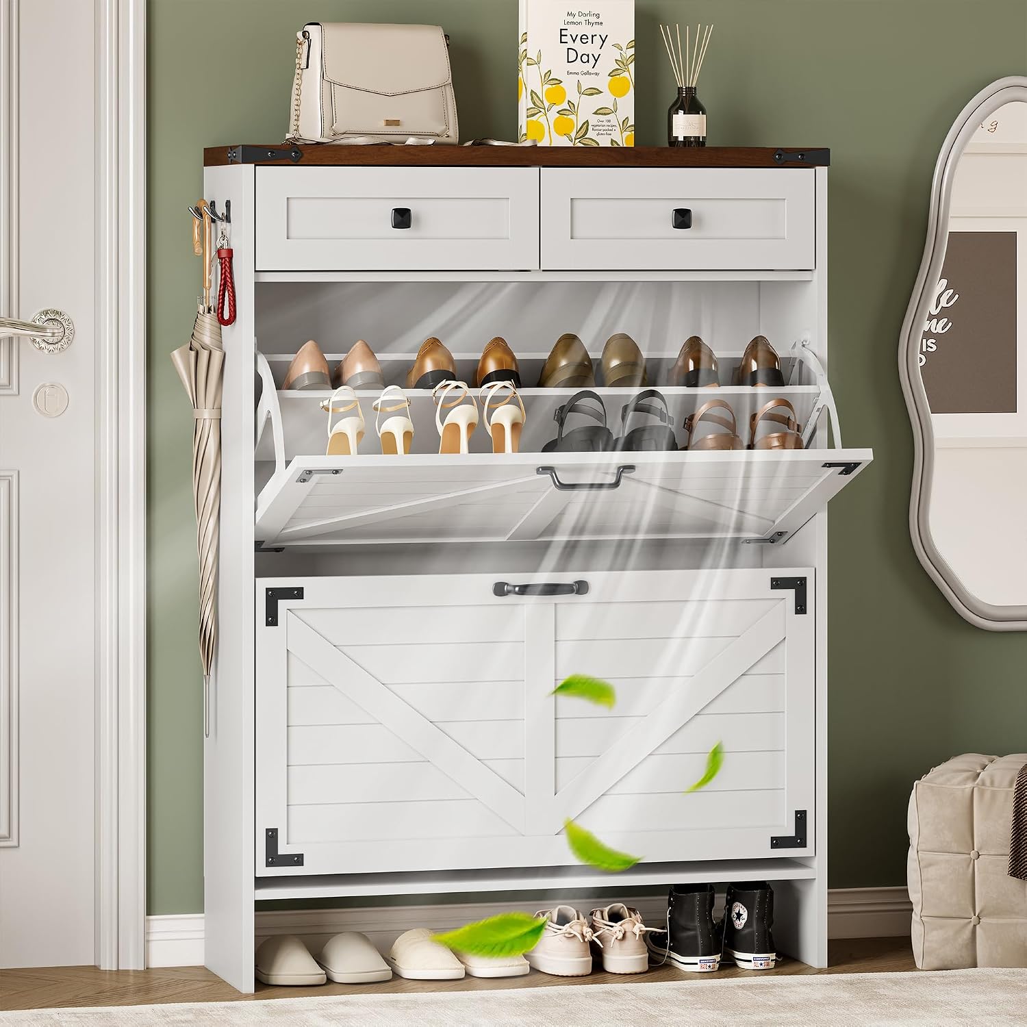 Shoe Cabinet With Odor Control - Shoe Rack Cabinet Narrow Entryway review and price
