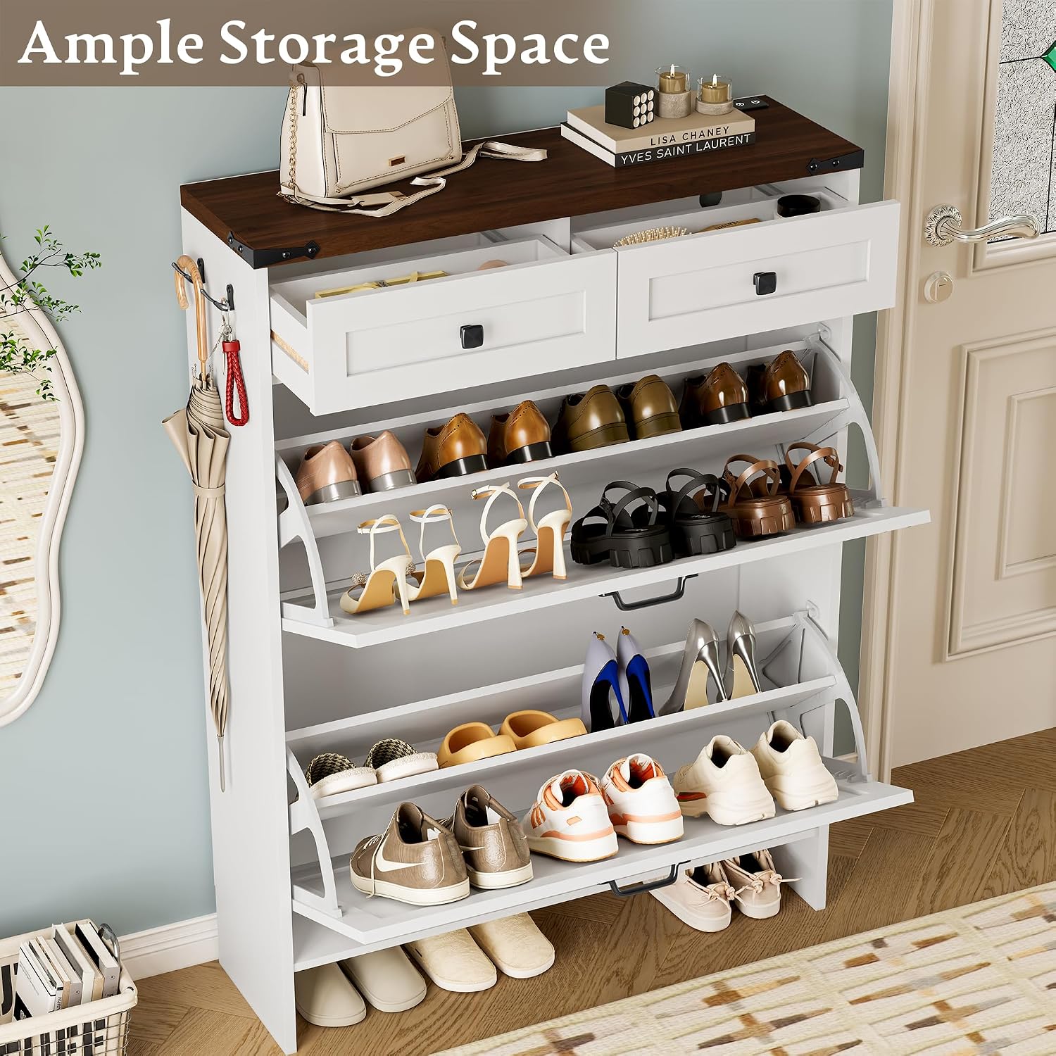 Shoe Cabinet With Odor Control - Shoe Rack Cabinet Narrow Entryway review and price