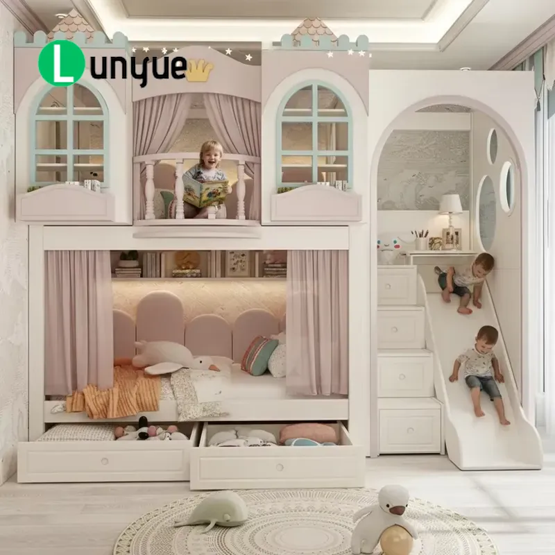Ankke Custom Princess House Bu - Bunk Bed With Stairs And Slide review and price