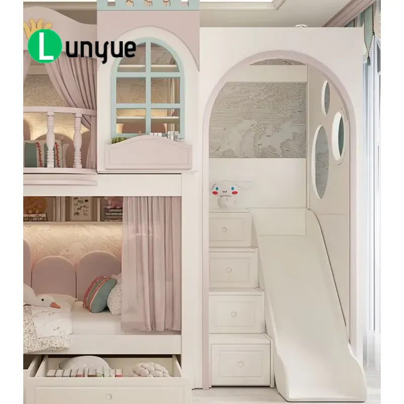 Ankke Custom Princess House Bu - Bunk Bed With Stairs And Slide review and price