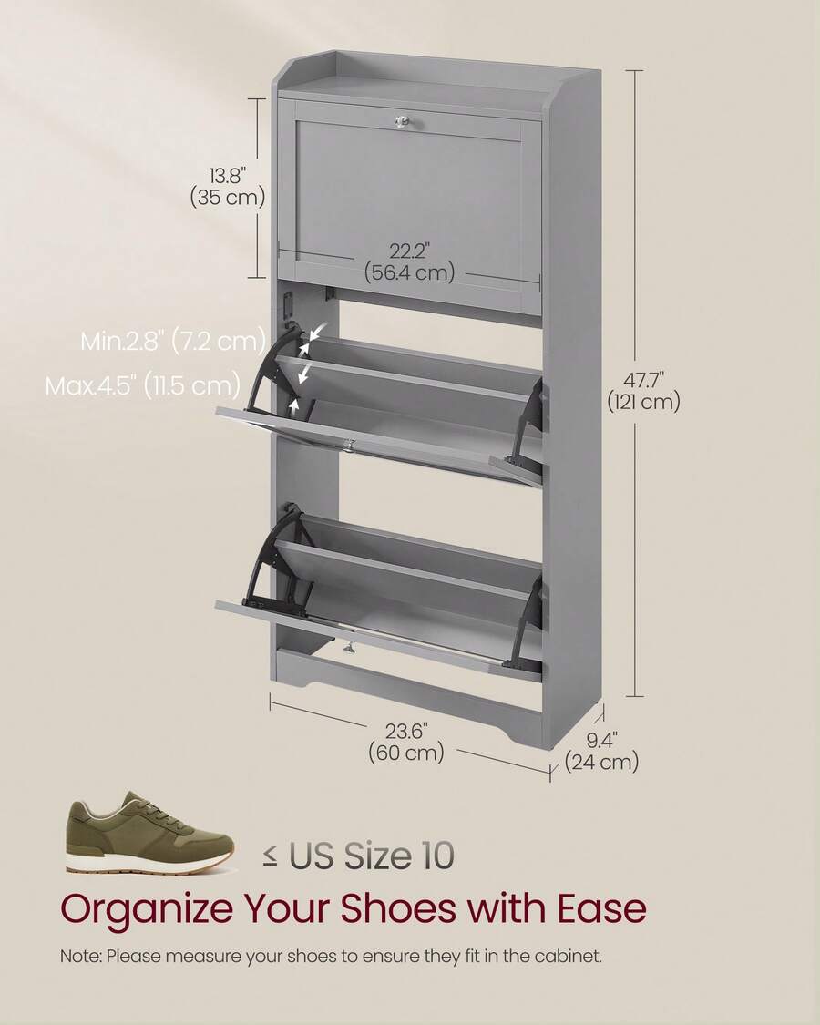 Shoe Cabinet With 3 Flip Drawe - Storage review and price