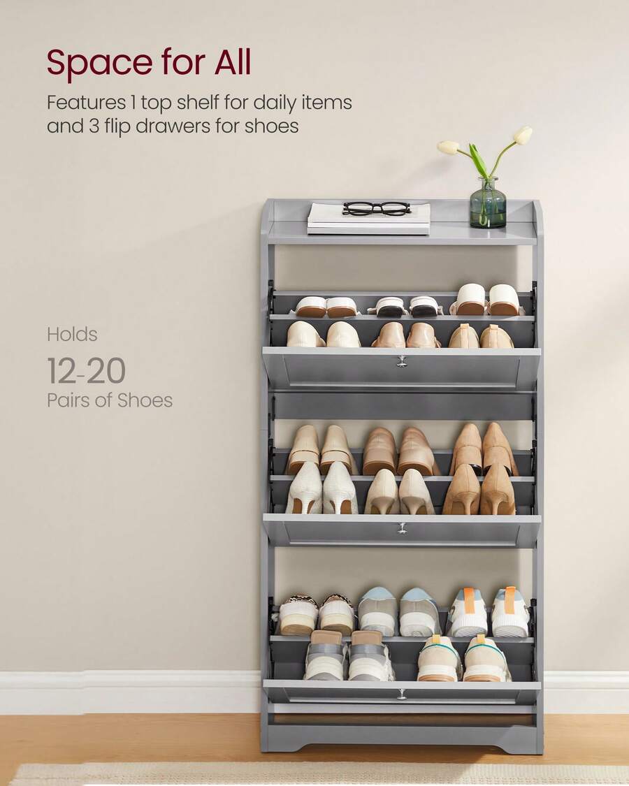 Shoe Cabinet With 3 Flip Drawe - Storage review and price