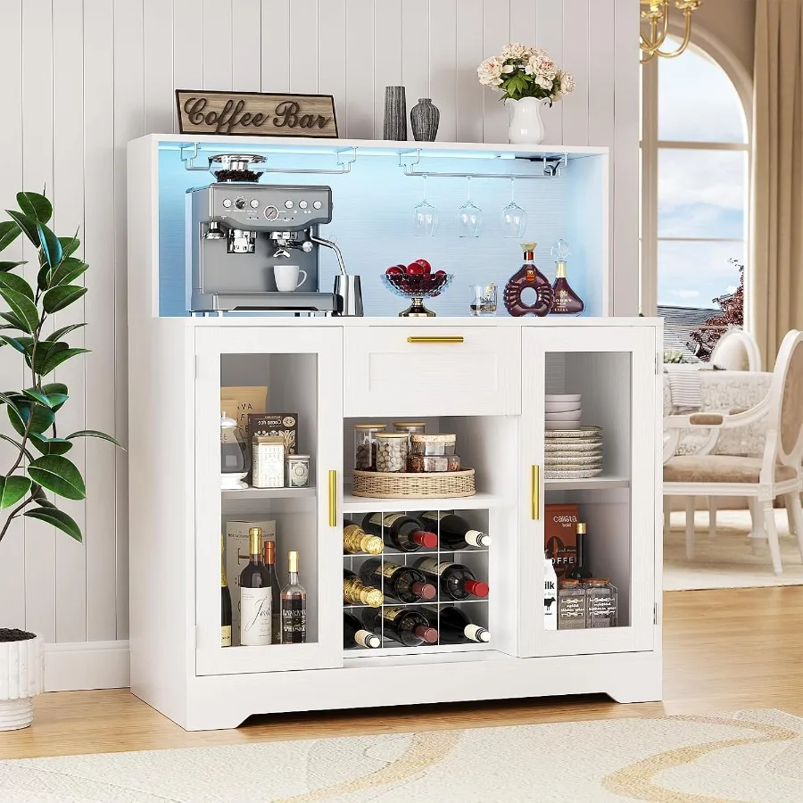 Coffee Bar Cabinet with RGB LE - Storage review and price