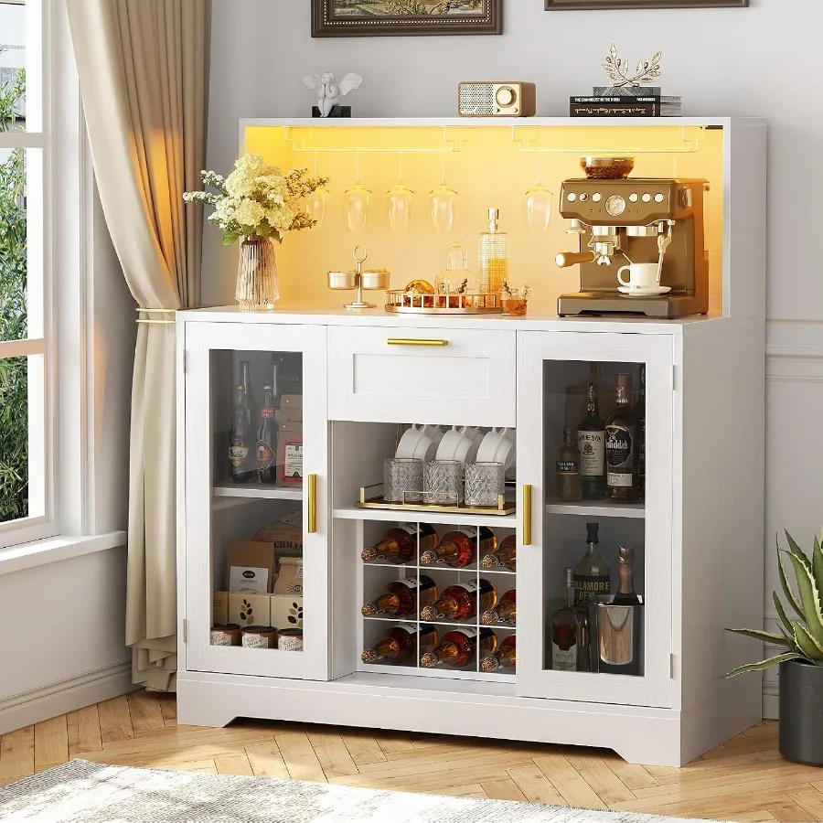 Coffee Bar Cabinet with RGB LE - Storage review and price