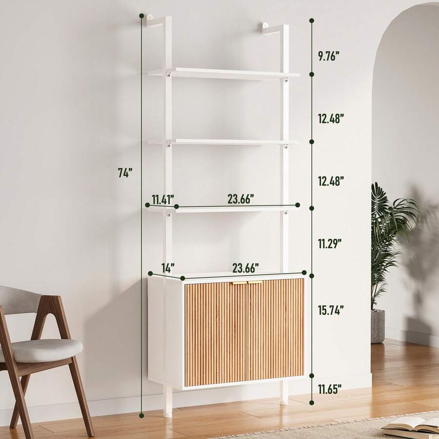 Chic Modern Ladder Bookcase Wi - Storage review and price