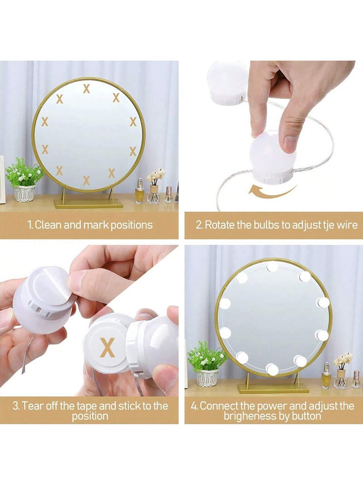 New Detachable Bulbs Professio - Dressing Table Vanity With Lighted Mirror review and price