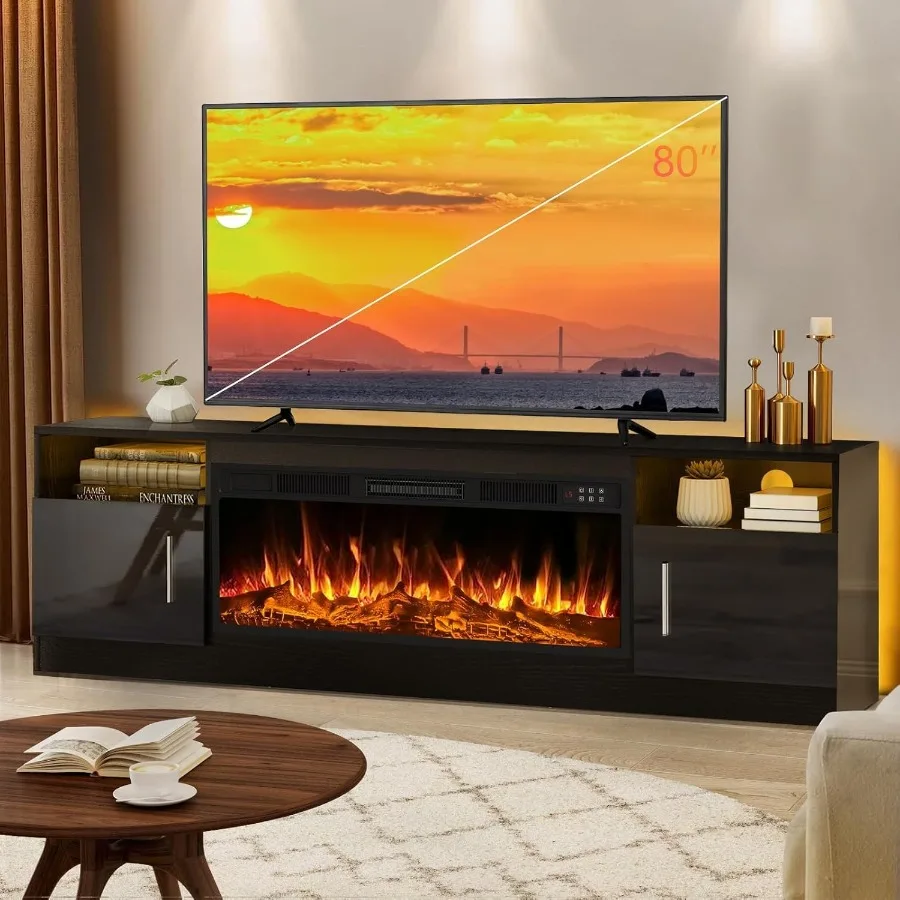 Living room TV stand with fire - Storage review and price