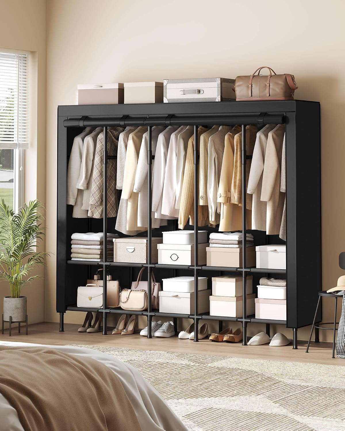Portable Wardrobe Closet 83.5  - Wardrobe Closet Portable Fabric Cover review and price
